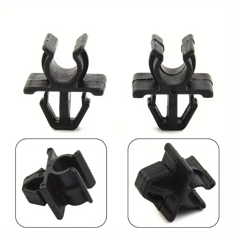 Lot De 2 Supports De Capot Clips De Fixation Orange ABS Universels - Position Avant Voiture