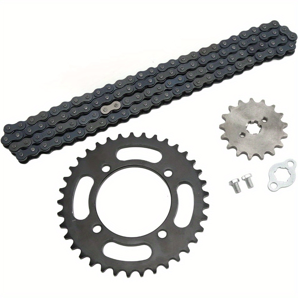 

420 Chain Sprocket Kit, 420 Chain 155mm 37t Front 420 17t Rear Sprocket Universal For 50cc To 125cc Dirt Mini Bikes Atv Go Kart