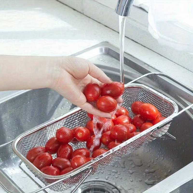 

Extendable Stainless Steel Colander With Fine Mesh - Ideal For Vegetables & Kitchen Essentials