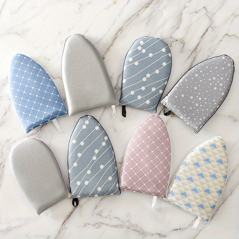 5 pack heat resistant handheld ironing board gloves mini portable ironing pad for clothes non slip sponge protective ironing mats for home and travel use details 0