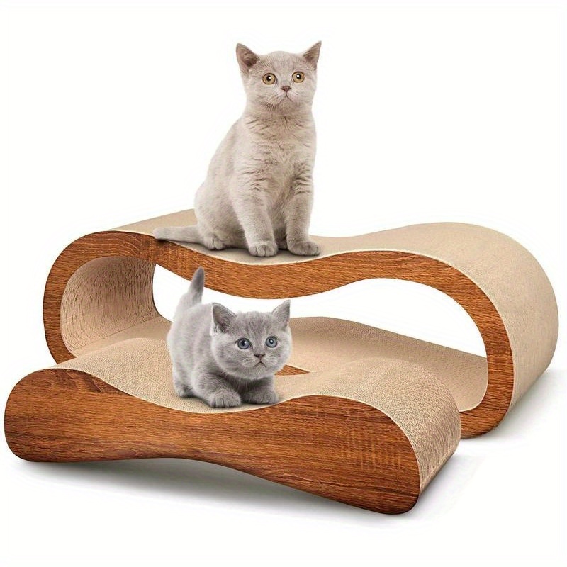 

Fluffydream2 In 1 Cat Scratcher Cardboard Lounge Bed, Cat Scratching Board