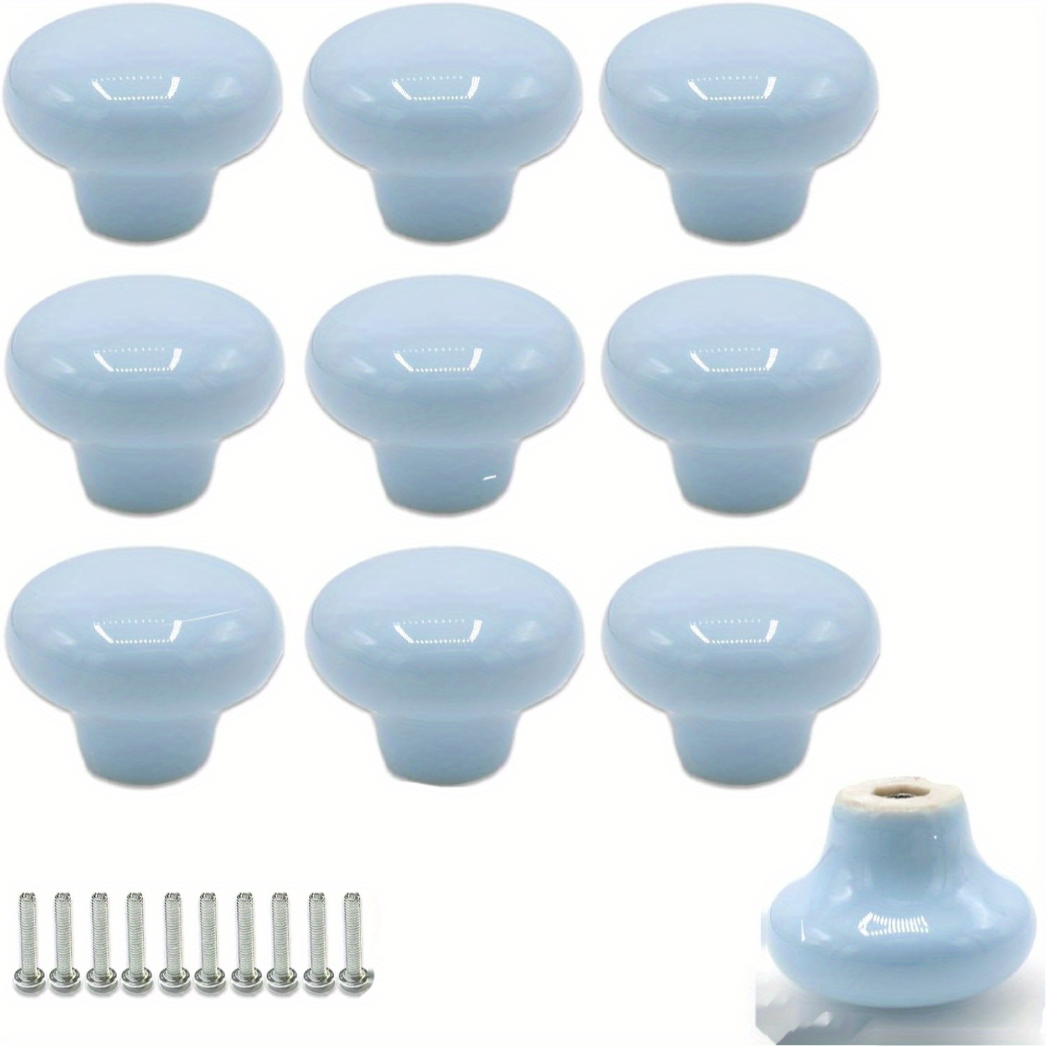 

10 Knobs - Round Drawer Pulls For , , &