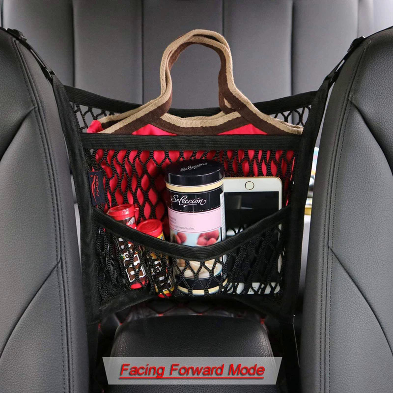 

Stretchable Car Storage Net Bag - Seat Divider & , Linen Mesh Organizer For Auto Interior Accessories