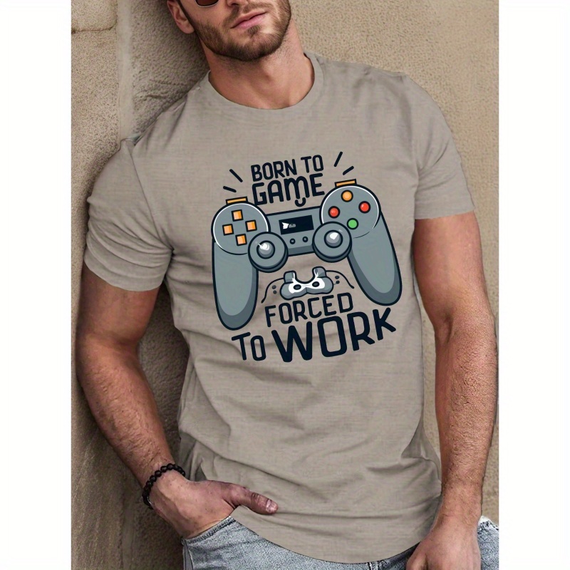

Game Controller Cartoon Fitted Men's T-shirt, Sweat-wicking And Freedom Of Movement