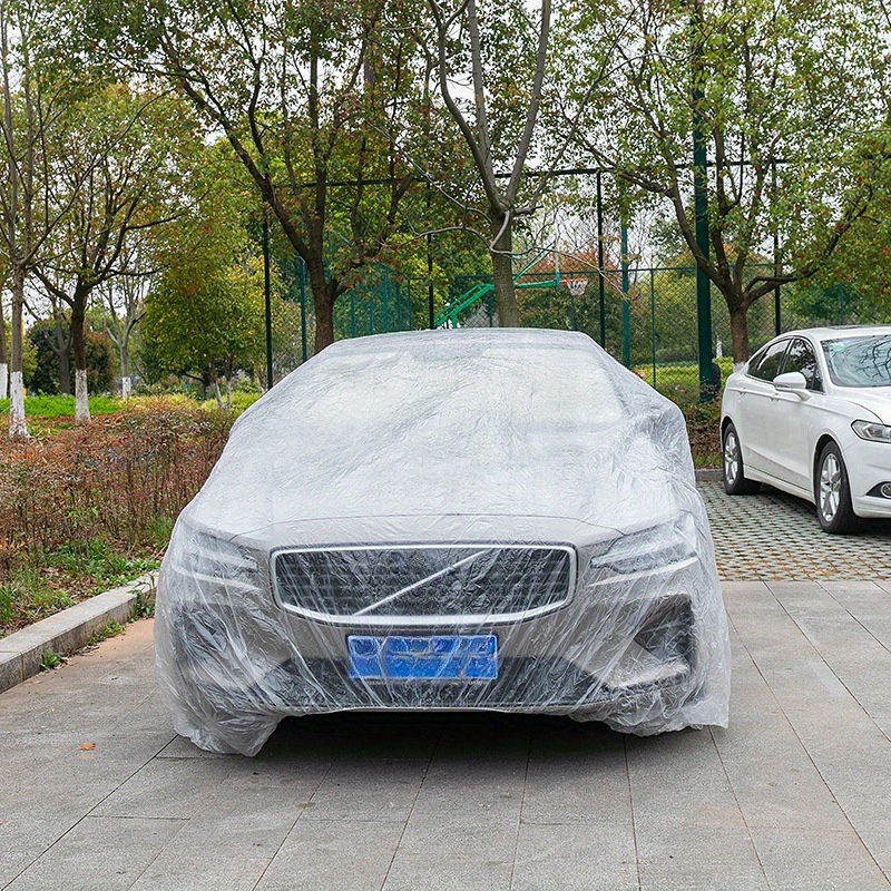

Disposable Car Cover: All-season Protection - Sunscreen, Rain & Dust Cover, Full Car Clothing, Sun Shade Cover, Snow Protection - Pe Film Material