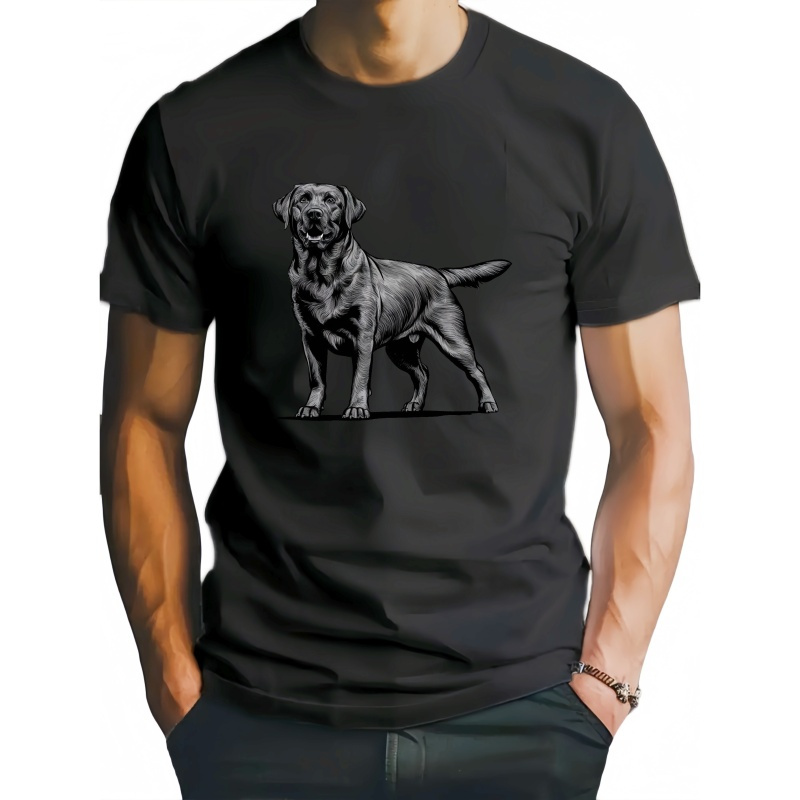 

Majestic Labrador Retriever Print Tee Shirt, Tees For Men, Casual Short Sleeve T-shirt For Summer