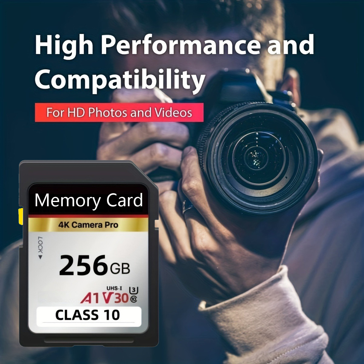 

Sd Card High Speed 256gb 128gb 64gb Memory Card Classe 10 3d 4k V30 Video High Speed Capacity Uhs-i Sd Card For Camera
