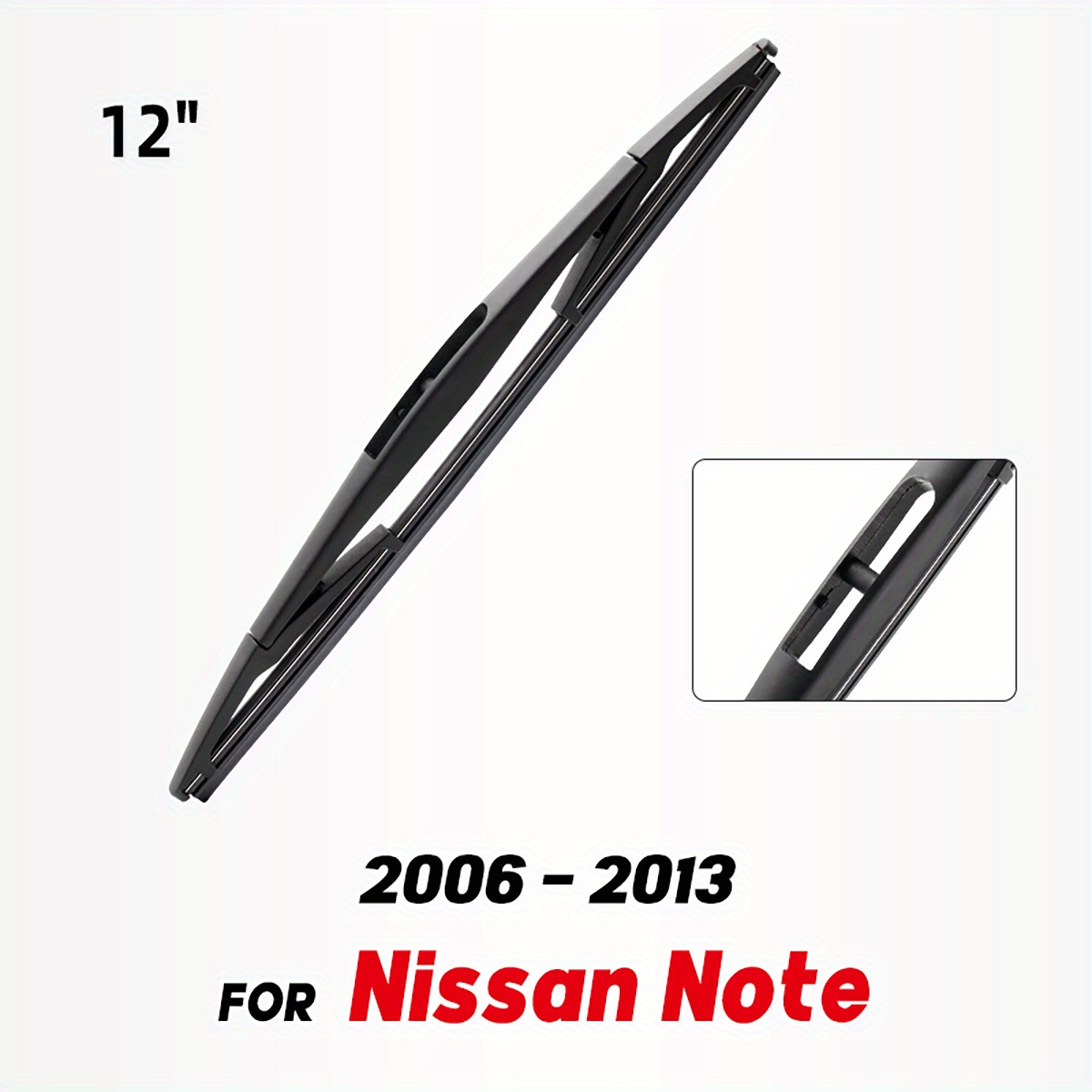 TEMU Wiper 12" Rear Wiper Blade For Note 2006 2007 2008 2009 2010 2011 2012 2013 Windshield Windscreen Rear Window