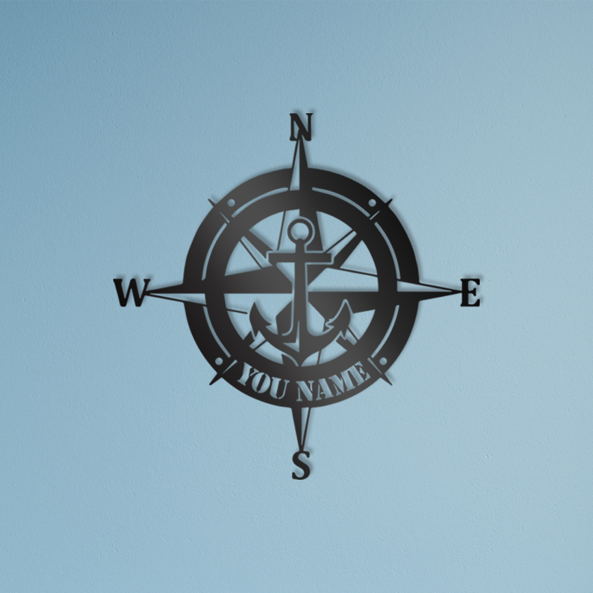 

Custom Gps Anchor Compass Metal Wall Art - Personalized Coordinates Sign For Home Decor, Nautical Theme, Perfect For Housewarming, Birthday, Or Christmas Gift