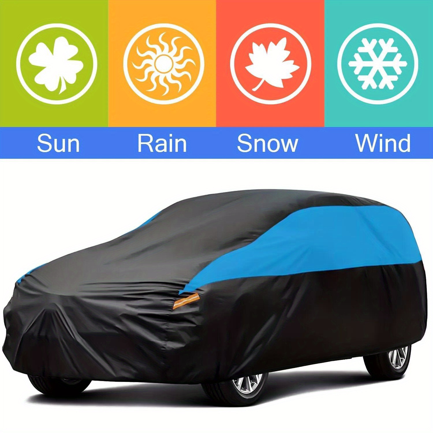 

16.7*6.6*6.1ft High Quality Anti Scratch Full Car Cover Outdoor Uv Snow Dust Rain Resistant Protection All Weather