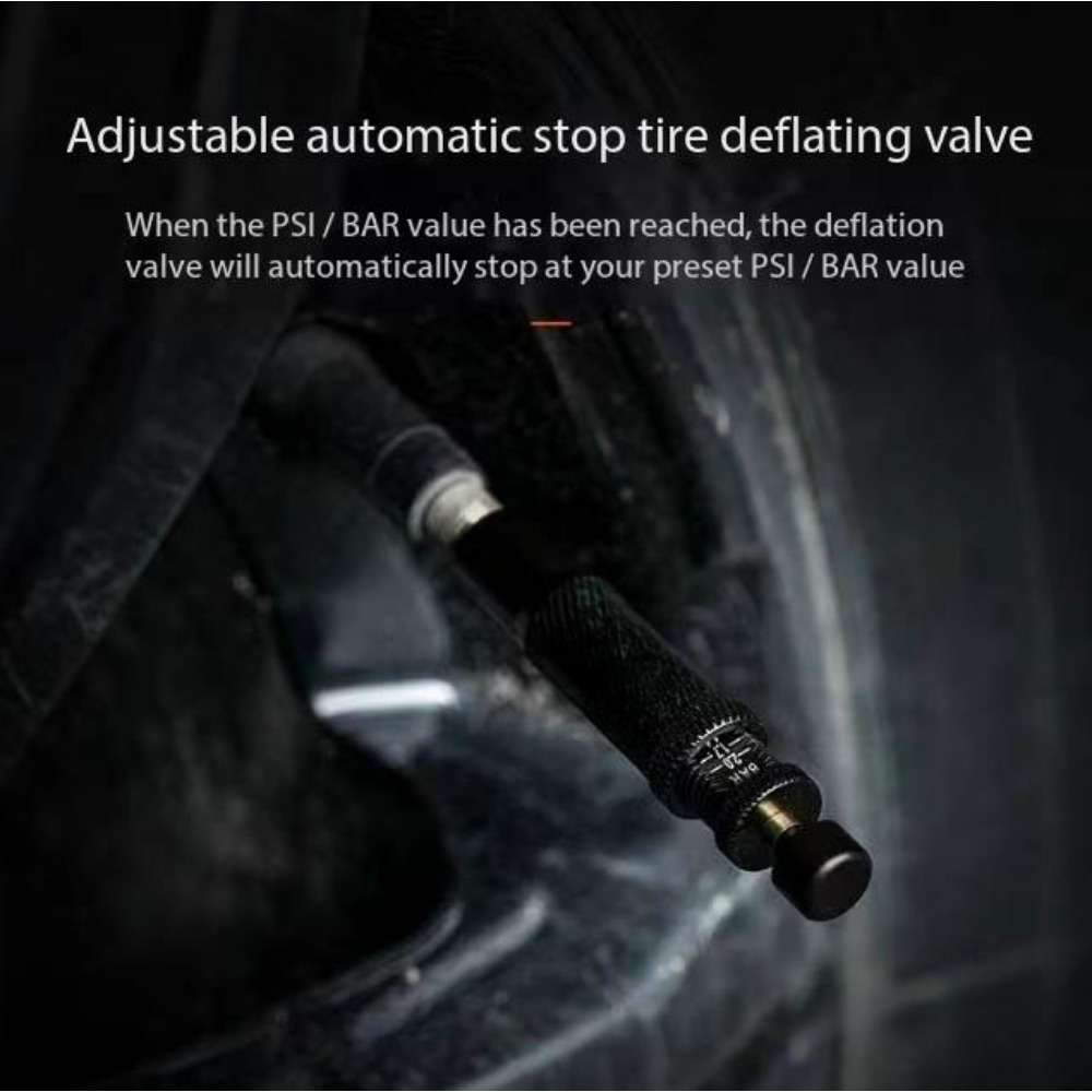 4 pack aluminum alloy tire deflator valve set quick release tool for offroad vehicles 4x4 adjustable pressure deflation kit details 5