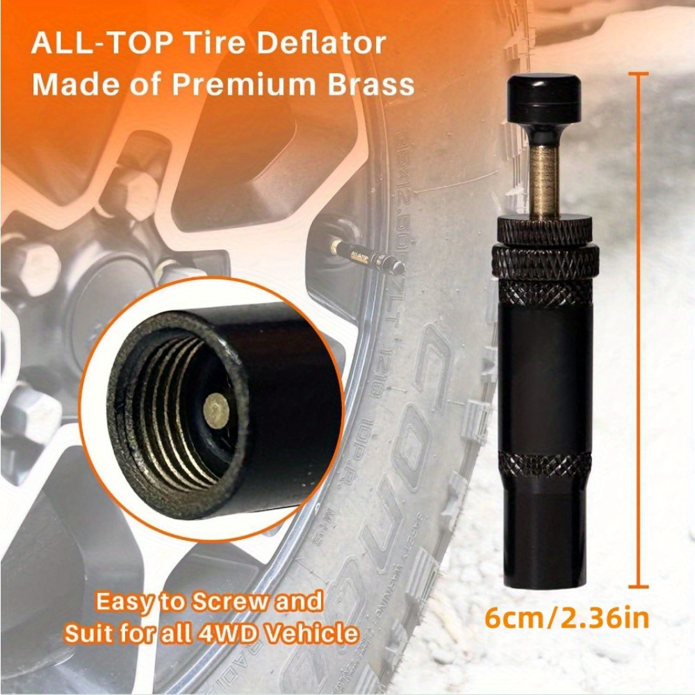4 pack aluminum alloy tire deflator valve set quick release tool for offroad vehicles 4x4 adjustable pressure deflation kit details 2