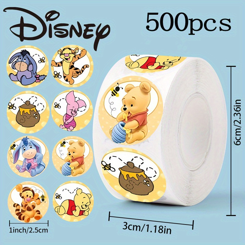 

Disney 500pc Sticker Piece - , Tigger, Piglet & More - Round Cartoon Animal Decals For Gifts, Sealing, Labeling, Office Supplies, Journals, Envelopes & Cups