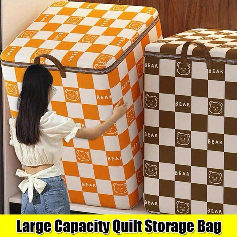 

Extra-large Non-woven Storage Bag For Clothes & Quilts - Dust-proof, Ideal For Moving & Wardrobe Organization Fabric Storage Bins Storage Bags With Zipper