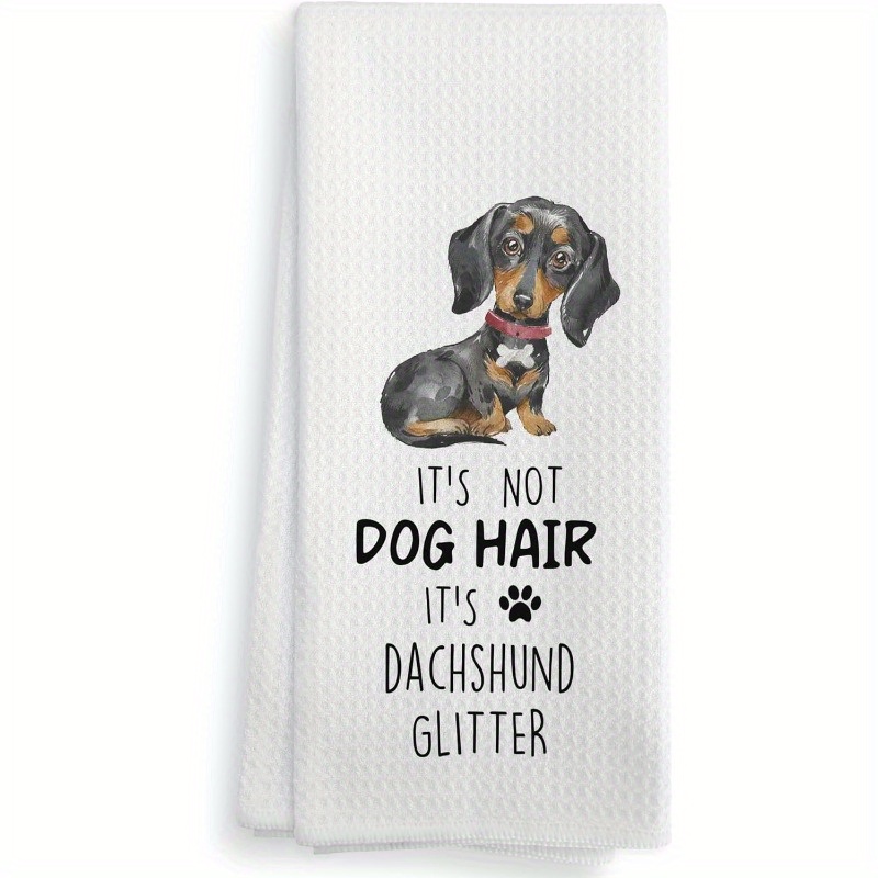 

Dachshund Kitchen Dish Towels - 1 Piece Set, Woven Modern Animal Themed Towels, Soft Machine Washable Polyester Towels, Decorative Tea Towels For Dog Lovers, Super Soft Dishcloths, 18x26 Inch