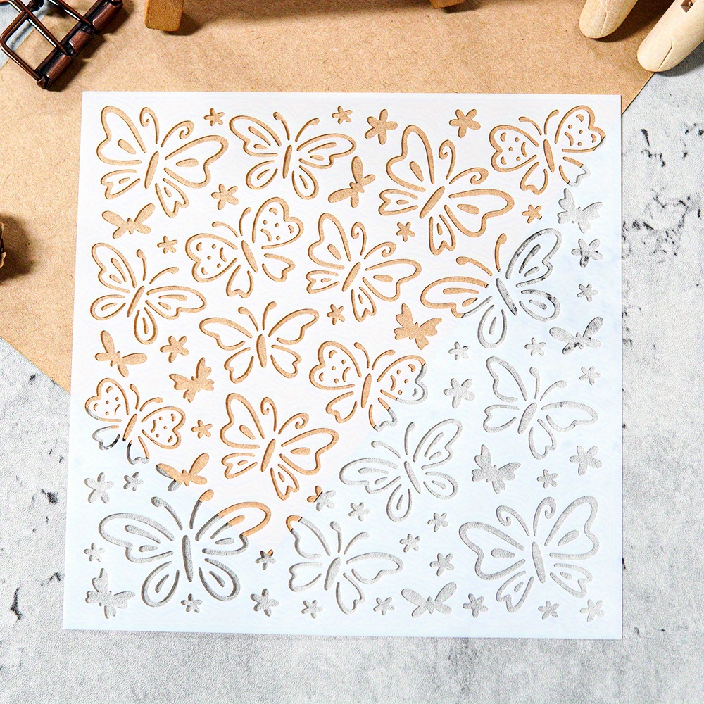 Butterfly Background Plastic Stencil for DIY Crafts