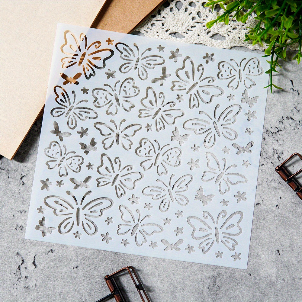 Butterfly Background Plastic Stencil for DIY Crafts