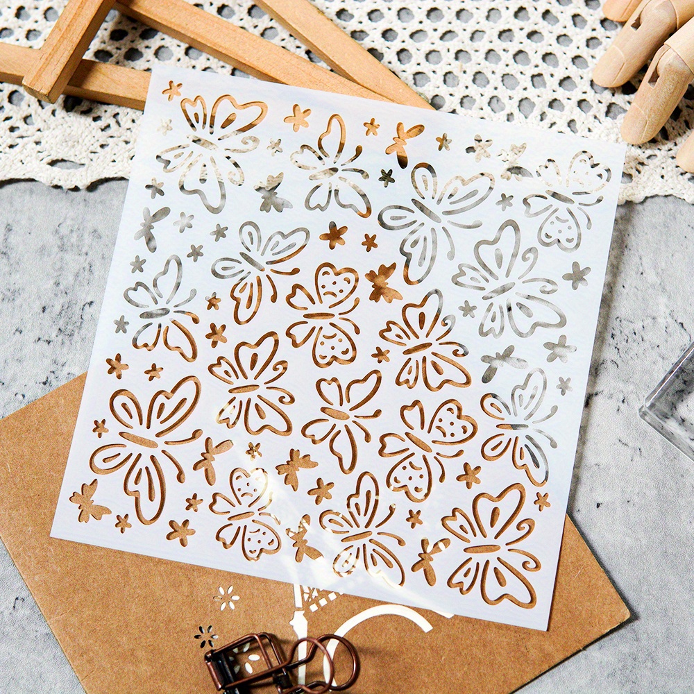 Butterfly Background Plastic Stencil for DIY Crafts