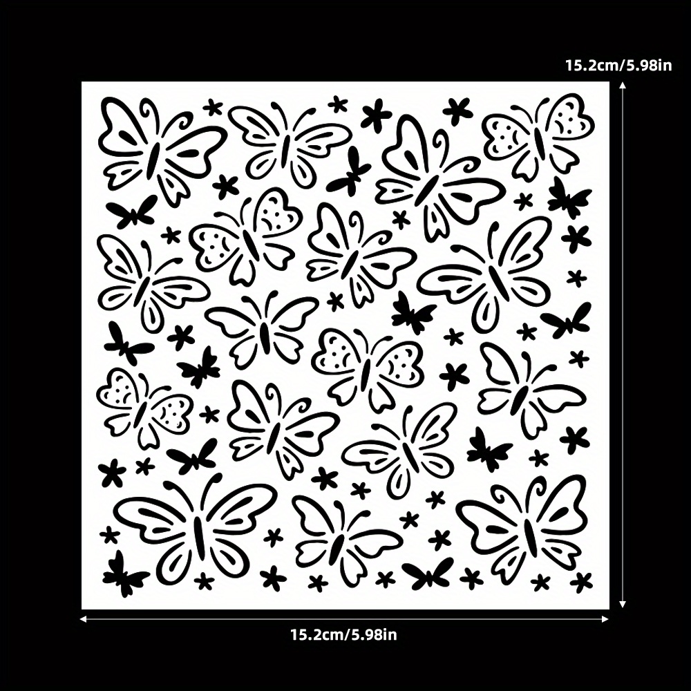 Butterfly Background Plastic Stencil for DIY Crafts