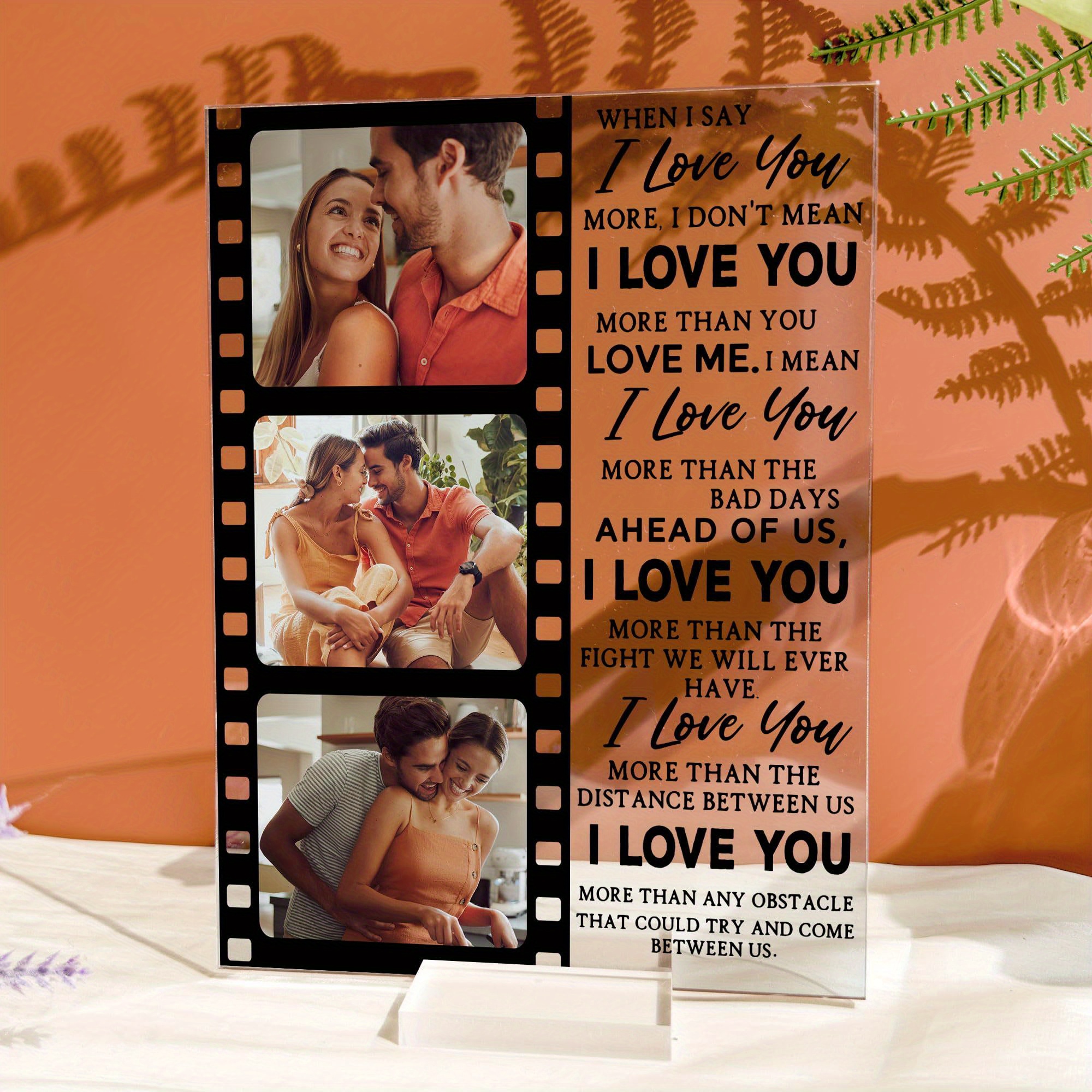 custom acrylic photo plaque when i   more perfect anniversary gift for couples   details 2