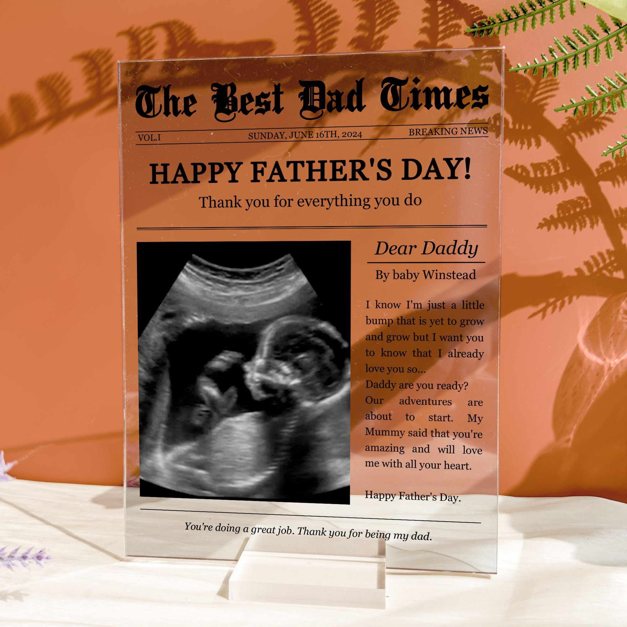 custom acrylic photo plaque perfect fathers day birthday gift for dad   memorabilia details 1