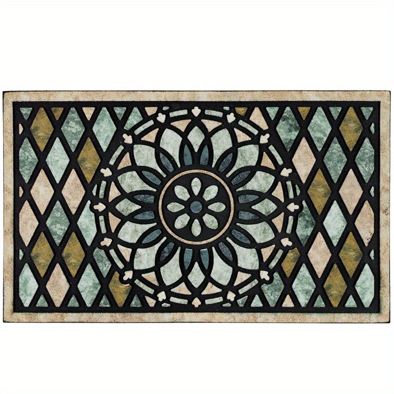 

Door Mat Welcome Mat 24 X 36 Inch Front Door Mat Outdoors For Home Entrance Outdoors Mat For Outside Entry Way Doormat Entry Rugs, Heavy Duty Non Slip Rubber Back Low Profile, Flower