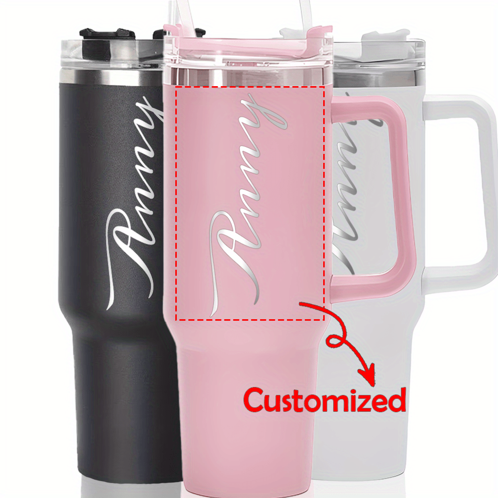 

Custom Engraved 40oz 304 Stainless Steel Tumbler - Personalized Insulated Water Bottle, Travel Mug For Coffee, Fitness, Outdoor Activities, Car Use - Keeps Drinks Cold For 34 Hours, Hot For 12 Hours