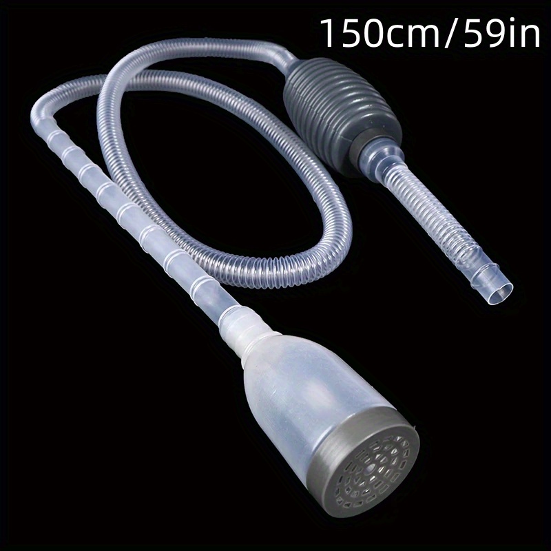 TEMU Aquarium Gravel Cleaner Siphon Pump - Semi-automatic Fish Tank Vacuum With Water Change Function, Flexible Hose For Efficient Cleaning And Maintenance