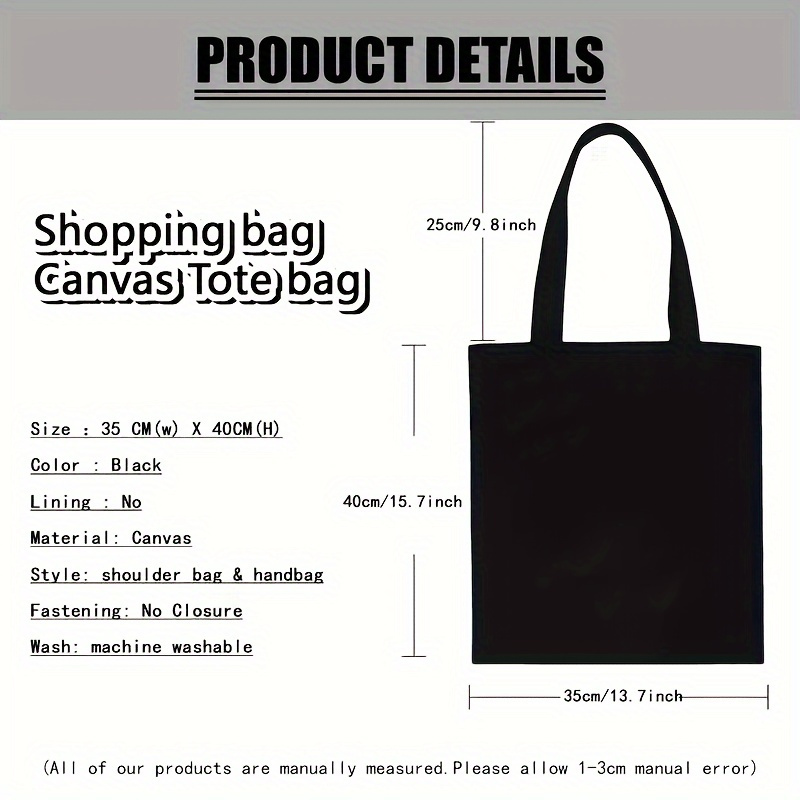 

1pc, Reusable Grocery Bags Music Bag Tote Bag Shopping Reusable Shopping Bag Handle Reusable Large Capacity Women Shoulder Handbags Casual Tote Bag Heavy Duty For Shopping Grocery Travel Outdoor