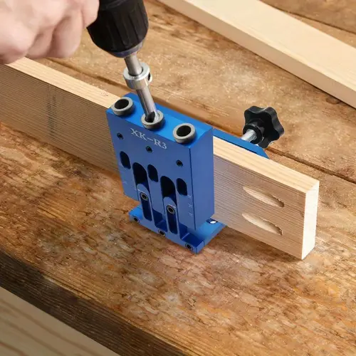 pocket hole jig kit adjustable woodworking jig with 3 pocket hole angle drill pocket carpentor tools jointers carpentry locator for pocket holes angle drilling