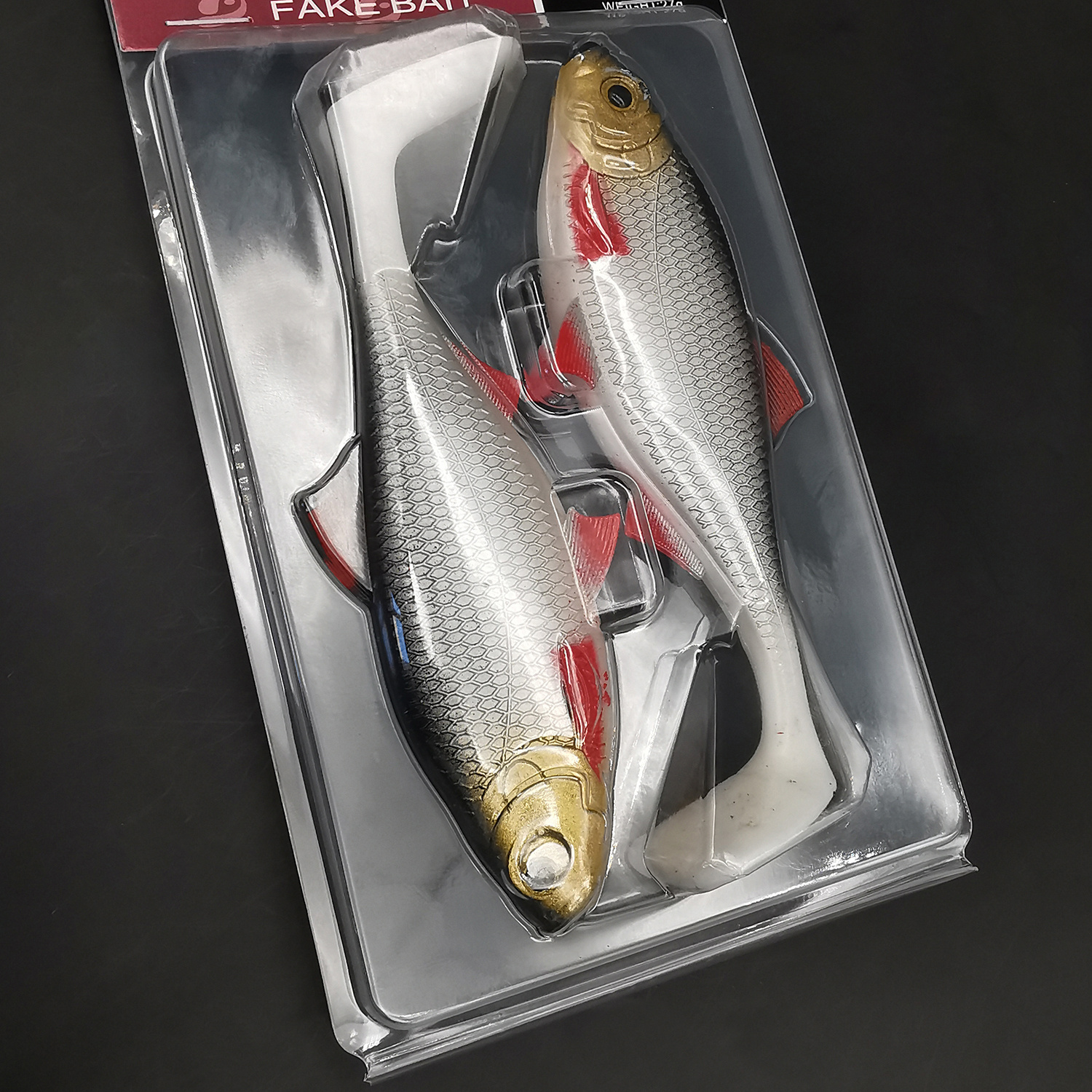 E-shop ANFS 2 Stück Weiches Angelzubehör-Set 3D /5,5 Zoll Künstlicher Köder Schleie Hecht Zander Wels Kunstköder