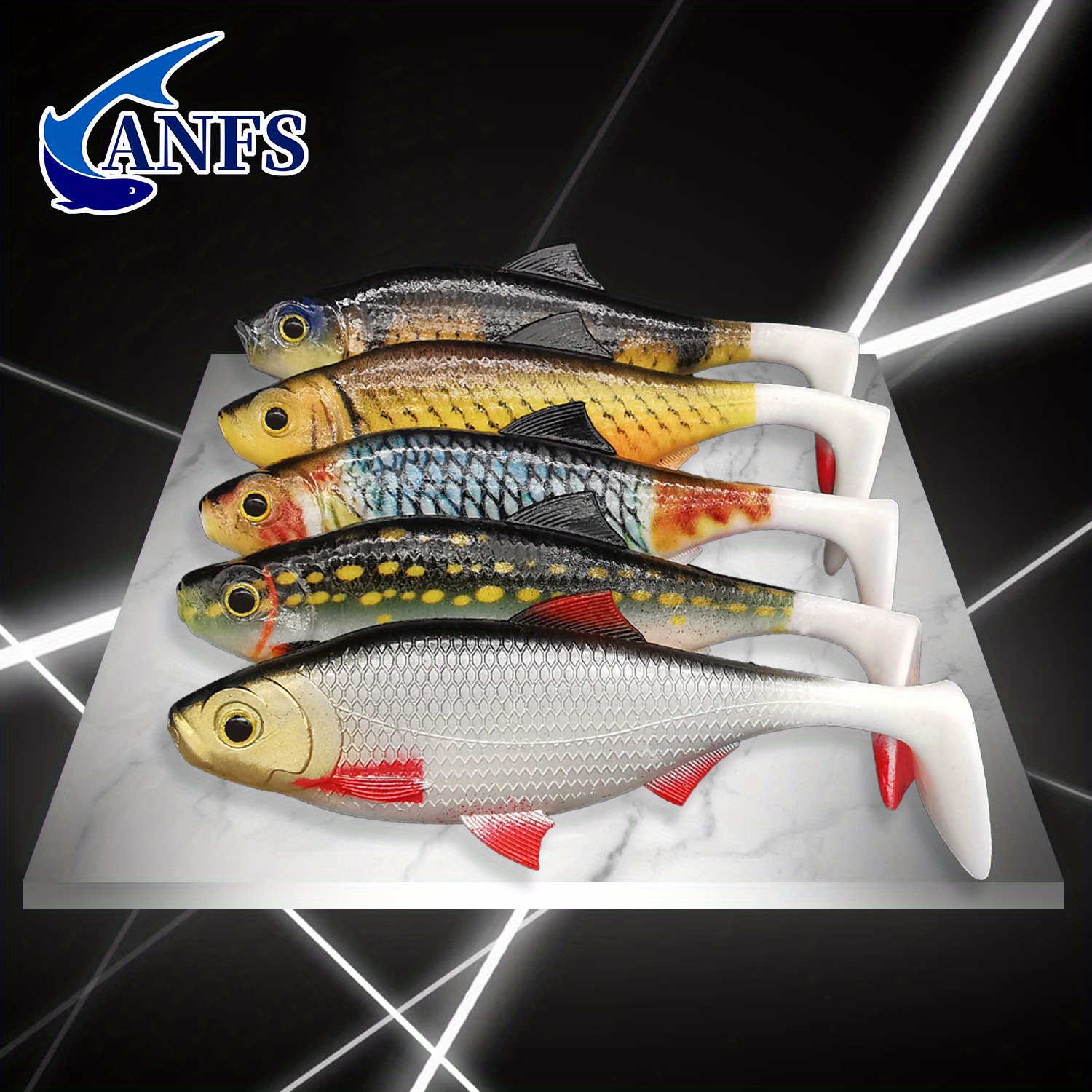 

Anfs 2-piece Soft Fishing Lures, 5.5" Pvc Artificial Bait For Shad, Pike, Perch, Zander & Catfish - Lead-free Tackle