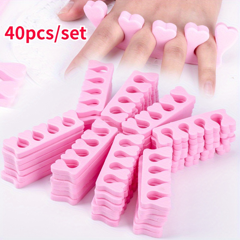 

40-piece Nail Art & Pedicure Kit: Soft Sponge Toe Separators For Uv Gel Polish - Manicure & Pedicure Beauty Tools