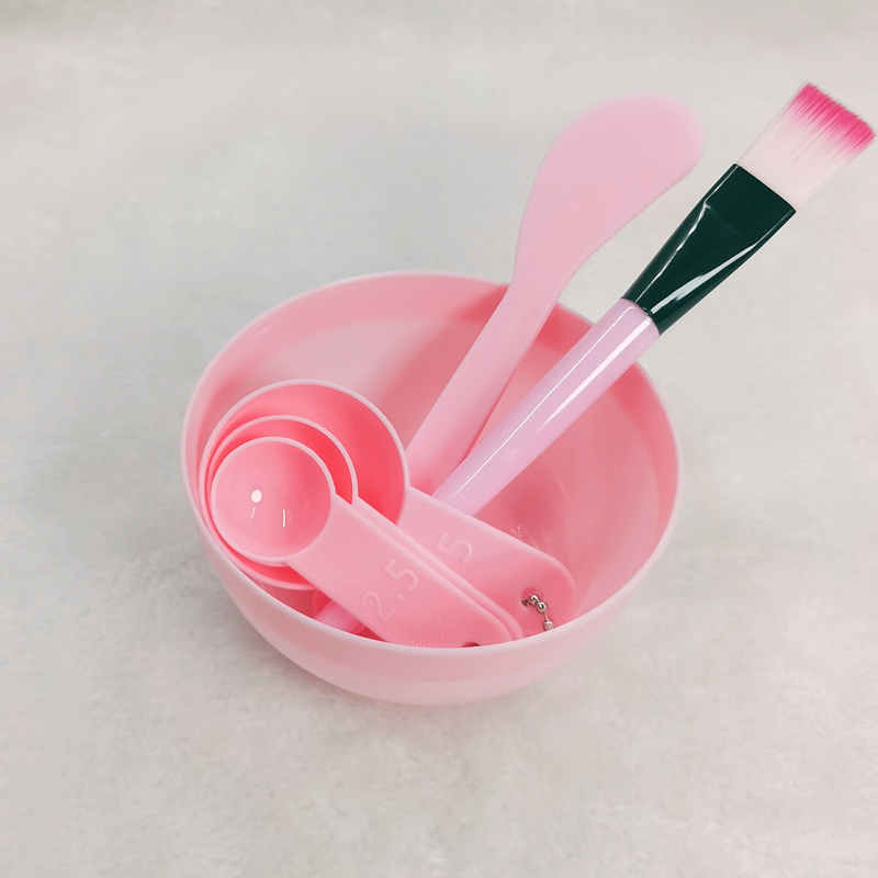 TEMU Ensemble de 6 pièces : visage, bol et cuillère pour masque - Outils de beauté professionnels pour mélanger et appliquer les masques et les