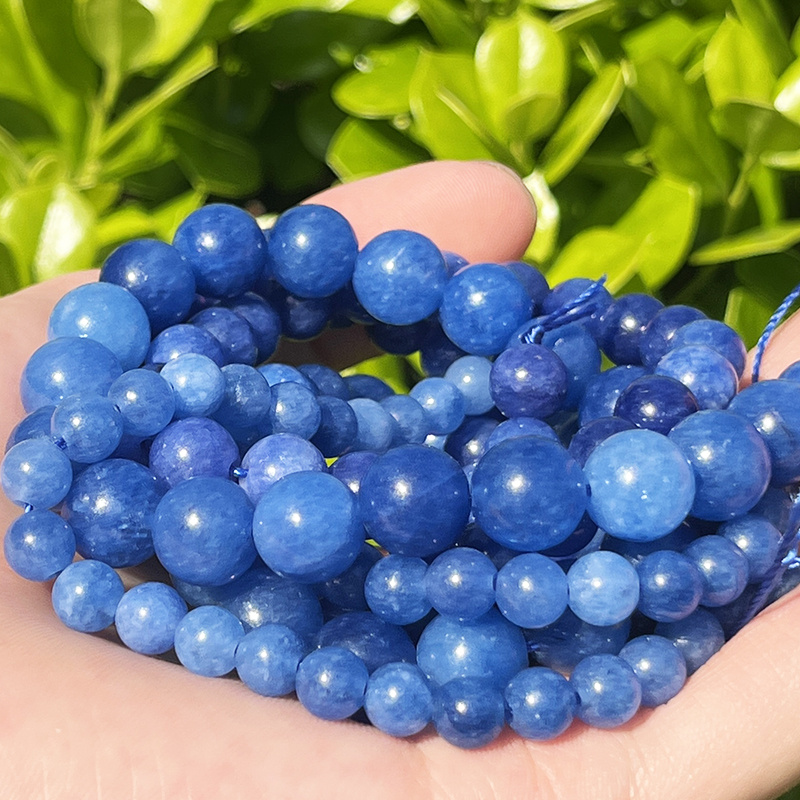 

1string 6/8/10mm Dark Blue Kyanite Beads For Diy Jewelry Making, Kyanite Blue Beads, Round Loose Spacer Beads For Bracelet Necklace Making