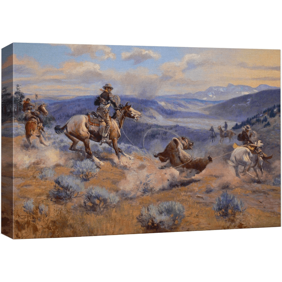 

Swift Horses Are Surer Than Lead By Charles Russell Canvas Print Wall Art - Thickness 1.5 Inch