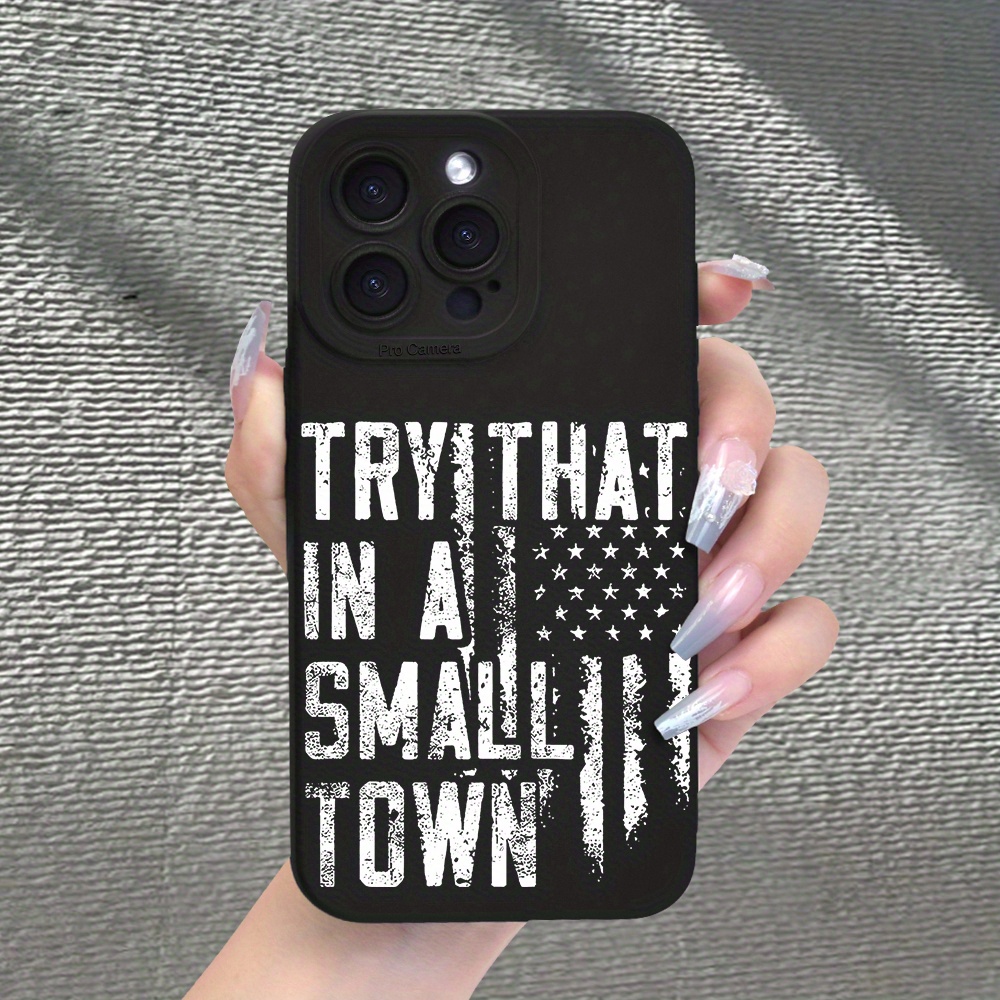 

American Flag & Text Design Anti-fingerprint Matte Finish Tpu Case With Full Lens Protection Impact-resistant Cover For 11 12 13 14 15 Pro Max Xs Xr X 7 8 Plus Se - Gift For Family And Friends