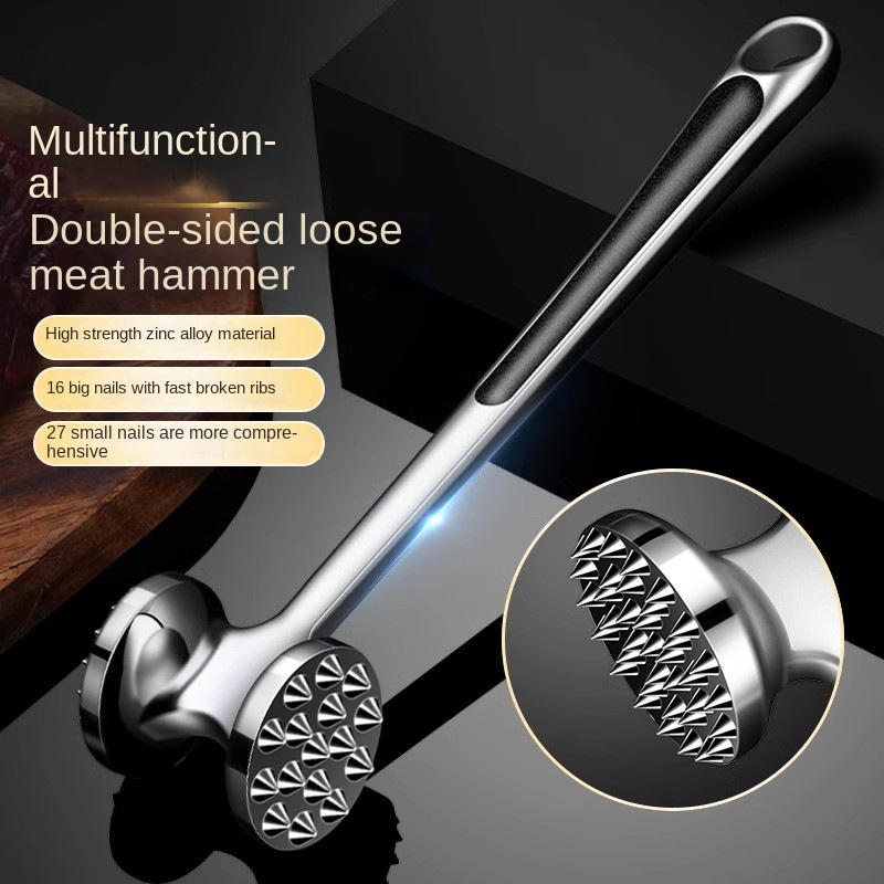 

Stainless Steel Meat Tenderizer Mallet - Dual-sided, Heavy-duty Meat Hammer For Tenderizing Steak & Poultry - Essential Kitchen Gadget