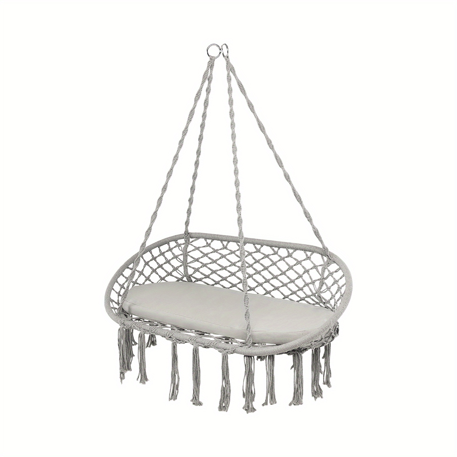 

Lifezeal 2-seat Hammock Chair Hanging Swing For Hammock Stand Patio Balcony Backyard Grey