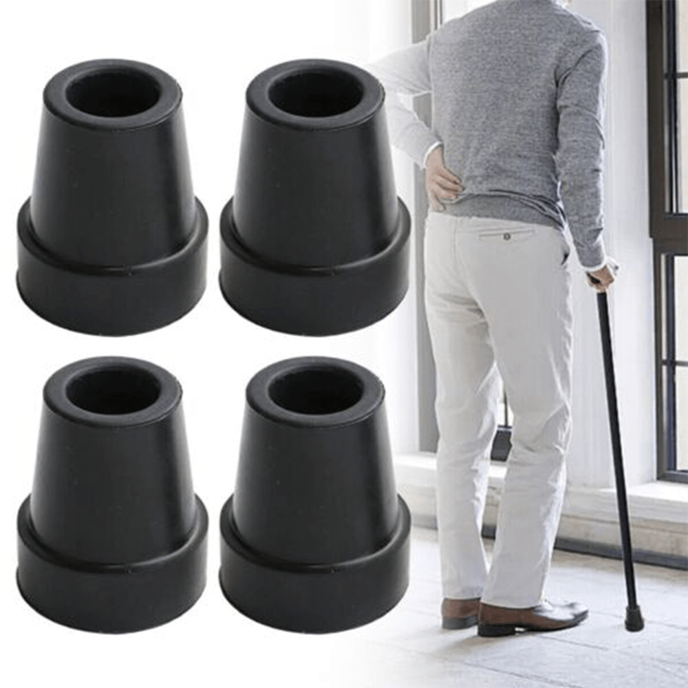 4  grip rubber stick tips   non slip noise reducing cane crutch bottom pads for   traction and stability on   terrains   and replace