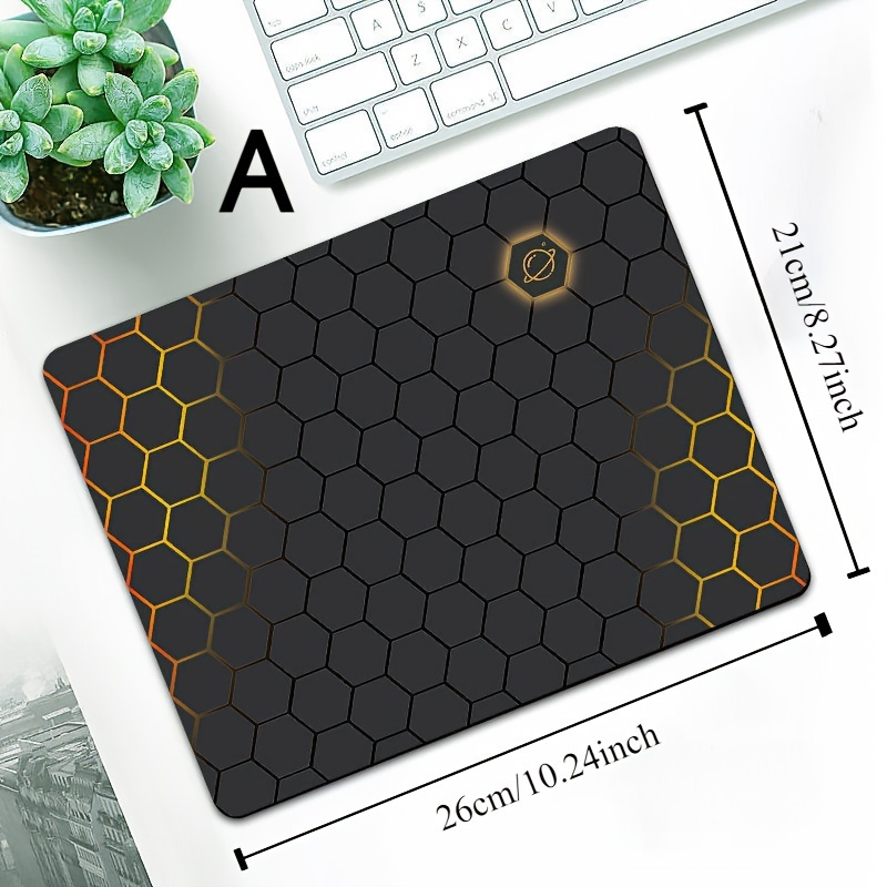 

Compact Non-slip Rubber Base Mouse Pad - Thick, Durable Desk Mat For Gaming & Office Use, Polyester Fiber