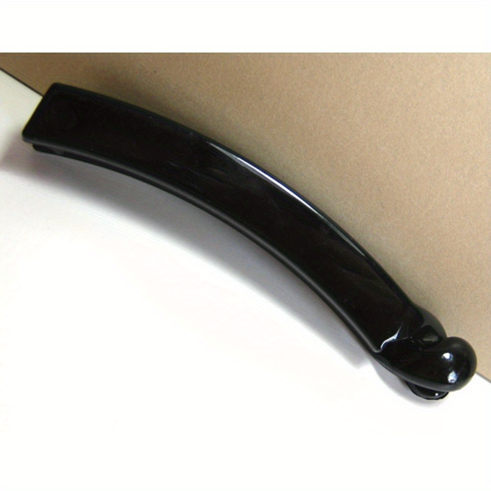 TEMU 1pc Black Plastic Banana Hair Clip - Minimalist One-piece Design With Multiple Slots For Secure Hold, Diy Hair Accessories For Women, Versatile