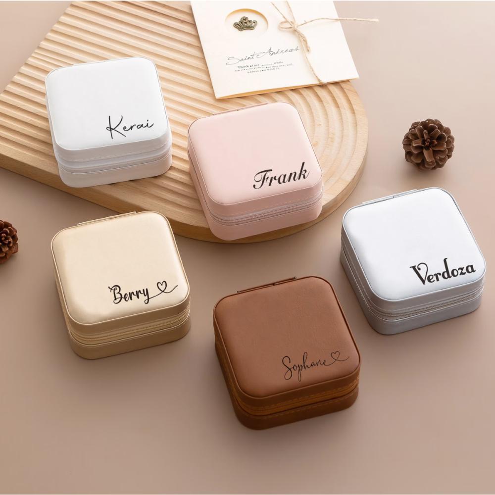 

Personalized Name Jewelry Box: Pu For Bridesmaids, Bridal , And