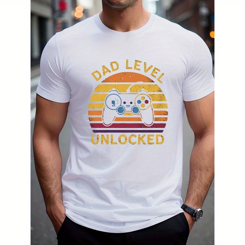 

Print Crew Neck T-shirt For Men, Casual Short Sleeve Top, Men's Clothing For Summer Daily Wear