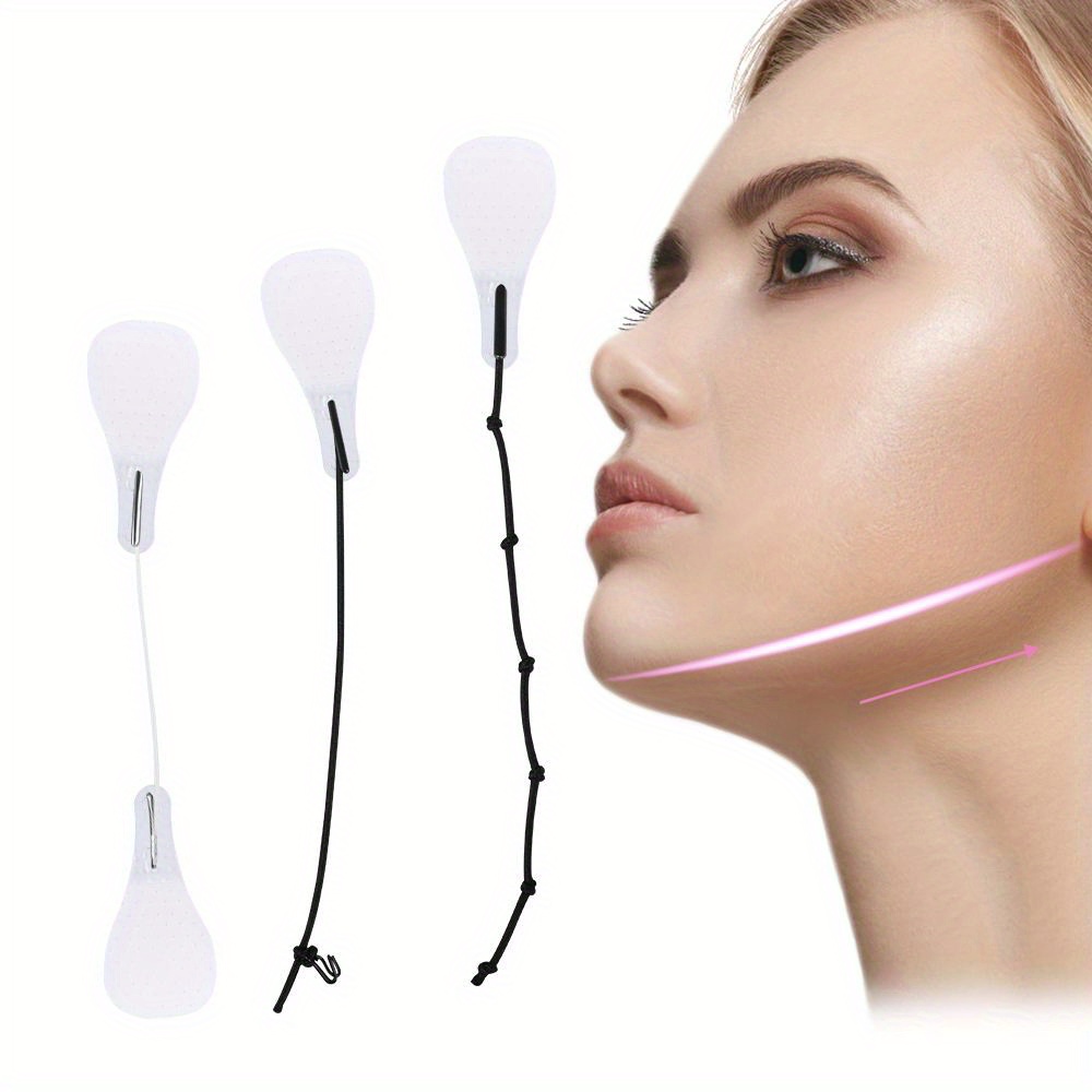 

1 Set Facial And Neck Lifting Stickers V-shaped Lifting Facial Mask Chin Patch, Invisible Facial Wrinkle Patch, Lifting Strap Face Kit