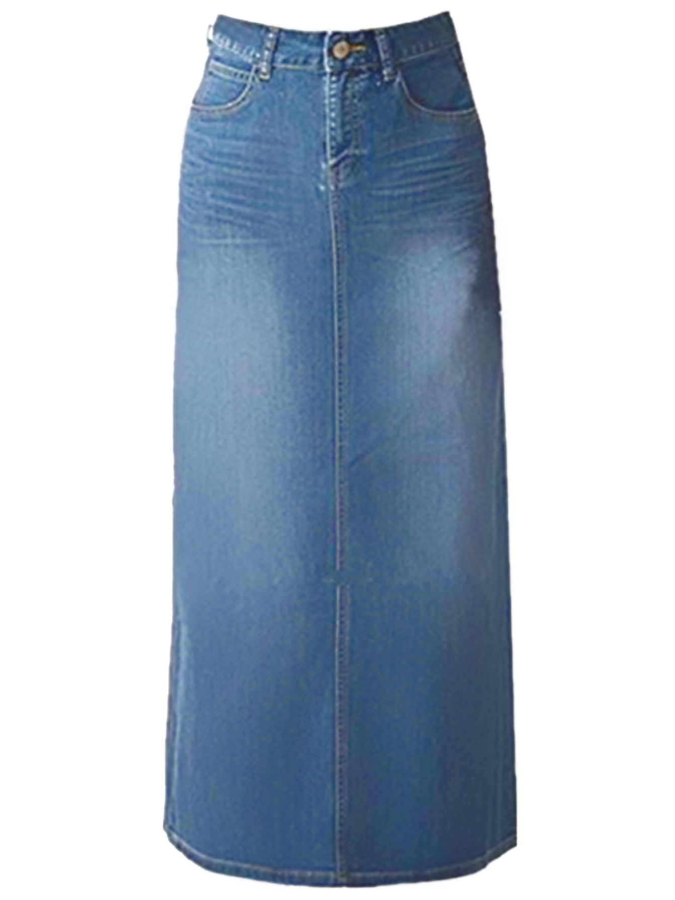 womens stretch high waisted a line maxi denim skirt heavy - Temu