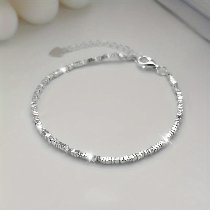 

925 Sterling Silver Plated Anti-allergenic Breakage Gemstone Bracelet Beautiful And Elegant Luxury Style Suitable For Valentine's Day, Birthday Gift For Women, Gift Box Delivery