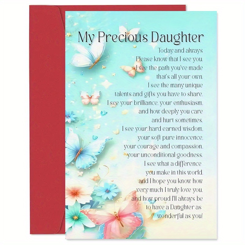 

Funny Happy Birthday Card For Daughter - 4.7" X 7.1" - Perfect For Birthday Decorations & Supplies