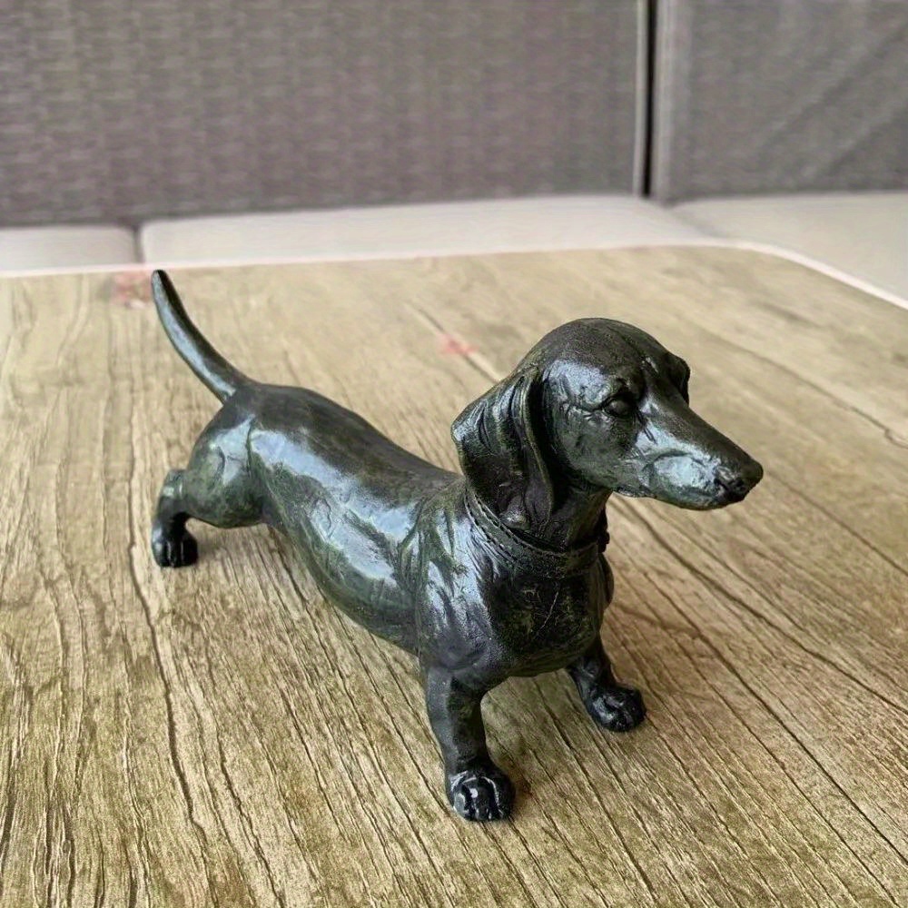 

Charming Black Dachshund Resin Figurine - Versatile Indoor/outdoor Decor, Perfect For Home & Garden