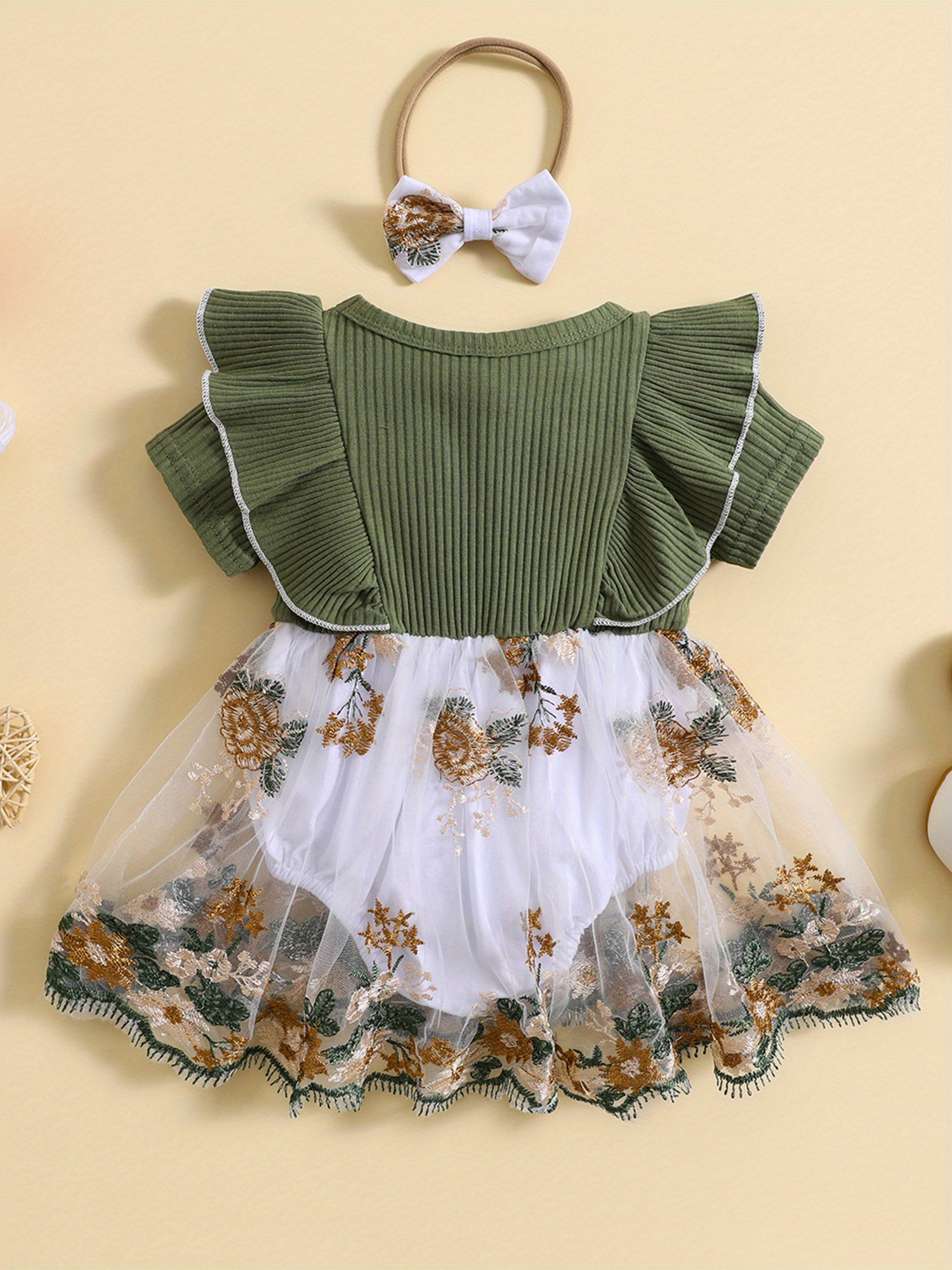 green emerald velvet dress Girls' Olive Green Heart Twirl Dress